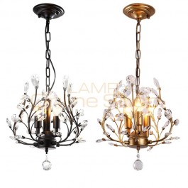 Modern Crystal pendant lamps Beautiful iron Dining Room light Creative pendant lights indoor lighting for the home Crystal lamp