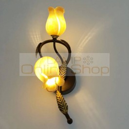 Modern Glass Flower Wall Lamp Decoration Bedroom LED Wall Light Indoor Sconce Wall Lighting For Hotel