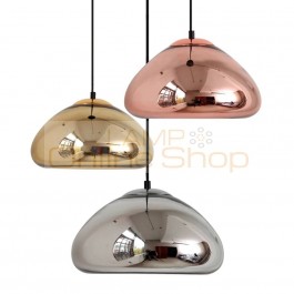 Modern glass Pendant Lights dia 18cm 30cm plated Gold Silver Copper mirror glass Hanging Lamp For Dinning Room Kitchen bedroom
