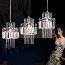 Modern Lamp Loft Crystal Led Chandelier Nordic Pendant Lamp Industrial Lustre Kitchen Fixtures Decorative Hanging Lamp Luminaire