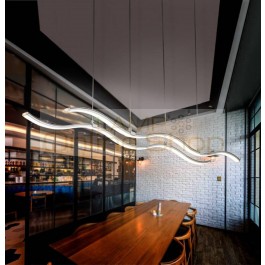modern Led wave shaped office Led pendant light restaurant hanging lights PMMA acrylic LED pendant lamps