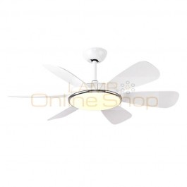 Modern LED pendant light Blue white fan leaf foyer bedroom ceiling lamp with fan Forward Reverse wind Two kinds mode fan lamp