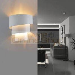 Modern Led Wall Lamps sconces for dining/Living Room aisle,black white metal lampshade bedroom bedside home lighting fixture