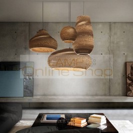 Modern Paper Honeycomb Led Pendant Lights Lighting Bedroom Living Room Pendant Lamps Bar Circular Decor Led Lighting Fixtures
