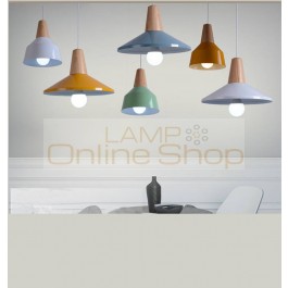 modern pendant lights/lamp for dining room restaurant kitchen aluminum pendant lights oak wood lampholder Hanging light fixture