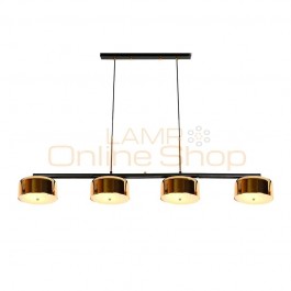 Modern simple 4 arm LED pendant light rose gold metal plating hanging lamp LED lamp living room dining room home decoration