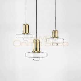 Modern simple Creative personality pendant lights post modern living room restaurant bedroom clear glass shade pendant lamp