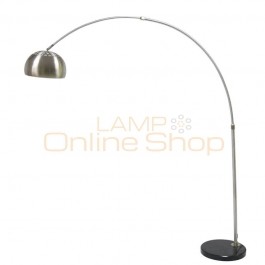 Modern simple Floor Lamp Stainless steel chrome color lampshade floor lamp Living Room reading bedroom office standing lamp