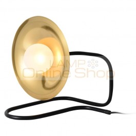 Modern simple Light luxury Design Table lamps Bedroom study reading lamp Black White bracket Gold Lampshade G9 bulb lighting