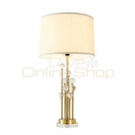 Modern simple personality creative crystal table lamp foyer bedroom north stylist model room gold Iron art LED reading lamp