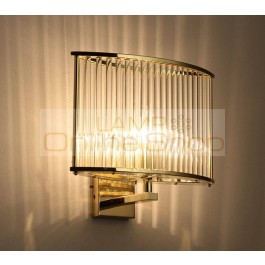 Modern Simple Square Crystal LED Wall Lamp Fashion Simple Cozy Aisle Stairs Bedroom Bedside Wall Light Fixtures