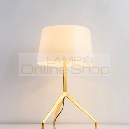 Modern simple table light nordic Creative reading lamp white black lampshade gold body Modern Scene 3W E27 led lamp AC220V 110V