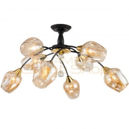 modern Vintage led ceiling lights home lighting glass Iron Ceiling Lamp E27 Bulb Living Room crystal Lamparas De Techo