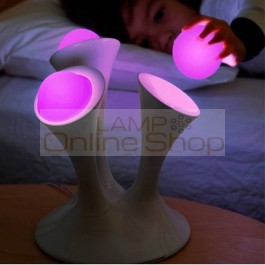 Mushroom shape 7 Color gradient magic Night Lights Glowing Balls Creative LED bedside sleep table Lamps Support EU/US/UK/AU Plug