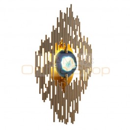 New classical agate wall lamp Plated metal gold wall mounted light home foyer corridor lighting G9 led wall sconce 