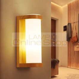 Nordic Bedroom Bedside Wood LED Wall Lamp Modern Aisle Living Room Originality Wall Sconce Wooden LED Decor Light Fixtures