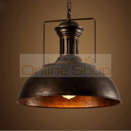 Nordic Black Industrial Wind Pendant Lights Vintage Loft LED Iron Lampshade Pendant Lamp Dining Room Cafe Bar Decor Hanging Lamp