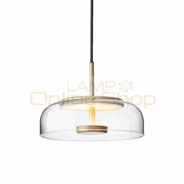 Nordic Brief Dining room pendant light Bar Creative personality living room droplight Modern simple clear glass art LED lighting