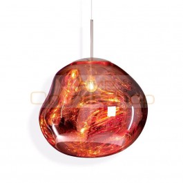 Nordic colorful Melt Pendant Lamp dia 40cm Lava Irregular Mirror glass industrial led suspension Lamp for Restaurant living room