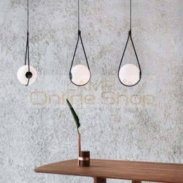 Nordic Creative Led Pendant Light Bar Dining Room Lights Single Head Black Glass Lamps Bedroom bedside lamp Luminaire Lighting
