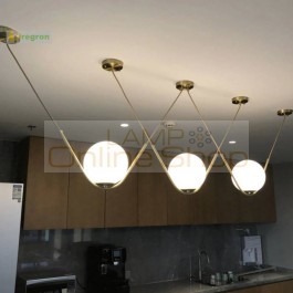 Nordic creative V-shaped Pendant Lights brass lamp bar cafe Led light DIY luxury combination Kitchen Dining Room Lights