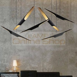 Nordic Delightfull Coltrane Oblique Aluminum Tube Chandelier Lighting for Restaurant Bar Cafe Deco LED Hanging Lamp Fixtures