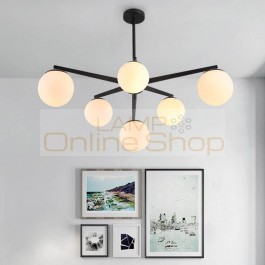Nordic Glass Ball Chandelier Suspension Lighting For Living room/Bedroom Modern Dinning room Chandelier Ceiling /chandelier bo