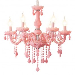 Nordic led Chandelier Macaron Bedroom chandeliers ceiling Pink Crystal light Ktv Colored Light Pendants Living Room Indoor Lamp