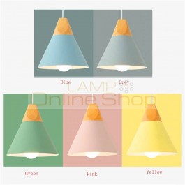 Nordic LED Pendant Lamp Wood Aluminum Lamphade Hanging Pendant Light 90V-220v Art Decor Hanging Lamp Luminaire Kitchen Fixtures