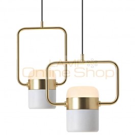 Nordic modern brief marble pendant light foyer bedroom dinging room decoration droplight gold / rose gold lamp body lighting