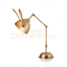 Nordic Post modern creative LED table lamps Rabbit model gold luxury plated home decoration bedroom bedside desk lamp lighting