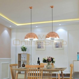 Nordic Rose Gold Hanging Lights Restaurant Bedroom Bar E27 Pendant Light Originality Modern lamp Led Aluminum Luminaire