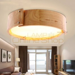Nordic solid Wood LED Ceiling Lights Dia 46cm 36W Japanese style Living Room dining room Bedroom Modern Ceiling Lamp fixture