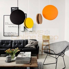 Nordic Style colored pod Pendant Lights for dining room postmodern Suspension pea Lamp round iron pendant lights home Led lampe