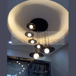 Nordic Vintage Lamp Staircase Hanging Lights Restaurant Led Suction Top Two Use Lamps E27 Pendant Light Industrial lighting