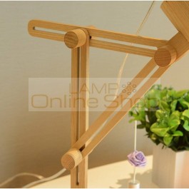 Nordic Wood Table lamp with E27 led lamp Switch Fabric Lampshade lamparas de mesa Desk Light Deco For Living Room