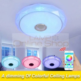 Novelty 2017 ceiling lights flush with Bluetooth speaker or remote control acrylic dome LED ceiling lamps