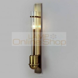 Novelty Led glass tube light sconce for Dressing room hallway Hotel Mirror wall lamp Project large gold wall fixture Arandela
