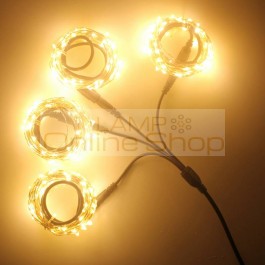 One combo 4PCS Copper Wire LED vine Light Kung 40 meter Christmas Outdoor string fairy party light garden with 12V adapter