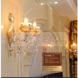 parlor Extra large chandeliers crystal lighting jade stone romantic big staircase foyer living room chandelier led candle lights