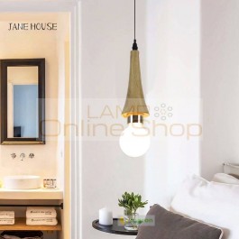 Pendant Lamp Modern Creative bedside lamp bedroom Suspension Luminaire Japanese Loft Style solid wood E27 Pendant Light