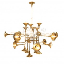 Post Modern 12/16/24 head Delightfull Botti Flared Trumpet Gold pendant light lamp suspension lamp luminaire light for hall room