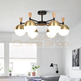 Post Modern Bed E27 LED Chandelier Nordic Deco Lighting Glass Ball Fixture Novelty Living Room Hanging Lights Restaurant Lamps