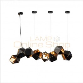 Post Modern DNA Pendant Lights 8 Metal box Creative For Restaurant Studio Home Hanglamp Pendant Lamp with LED bulb 