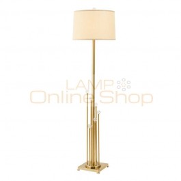 Post Modern Floor lamps E27 led lamp nordic Creative crystal stand lamp gold metal body white lampshade Scene art decoration