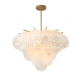 Post Modern Led Pendant Light Plate Gold metal Glass Leaves Suspension Lamp Indoor Fixutres Lighting Foyer Lustre Luminarie Lamp