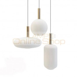 Post Modern Nordic Simple Living room Restaurant Pendant lights Milk white glass Droplight Led E27 Bedroom Pendant lamps Fixture