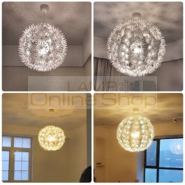 Post Modern PVC LED pendant light creative home decoration nrodic Dia.55cm 80cm droplight white E0 grade plastic hanging light