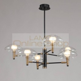 Post modern scaleph Pendant Light Clear glass shade G9 bulb Kung Living Dinning Room home decoration 3/6/8/12 heads droplight
