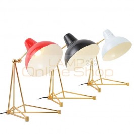 Post modern Simple Triangular metal horn design modeling Desk lamps Black white red foyer bedroom table light study reading lamp